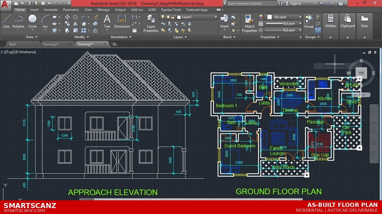 As-Built Floor Plan AutoCAD