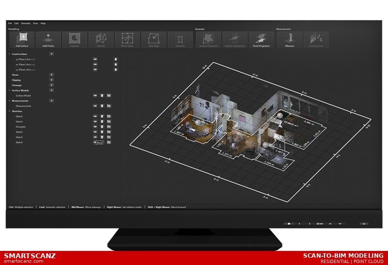 Residential Point Cloud Aerial View